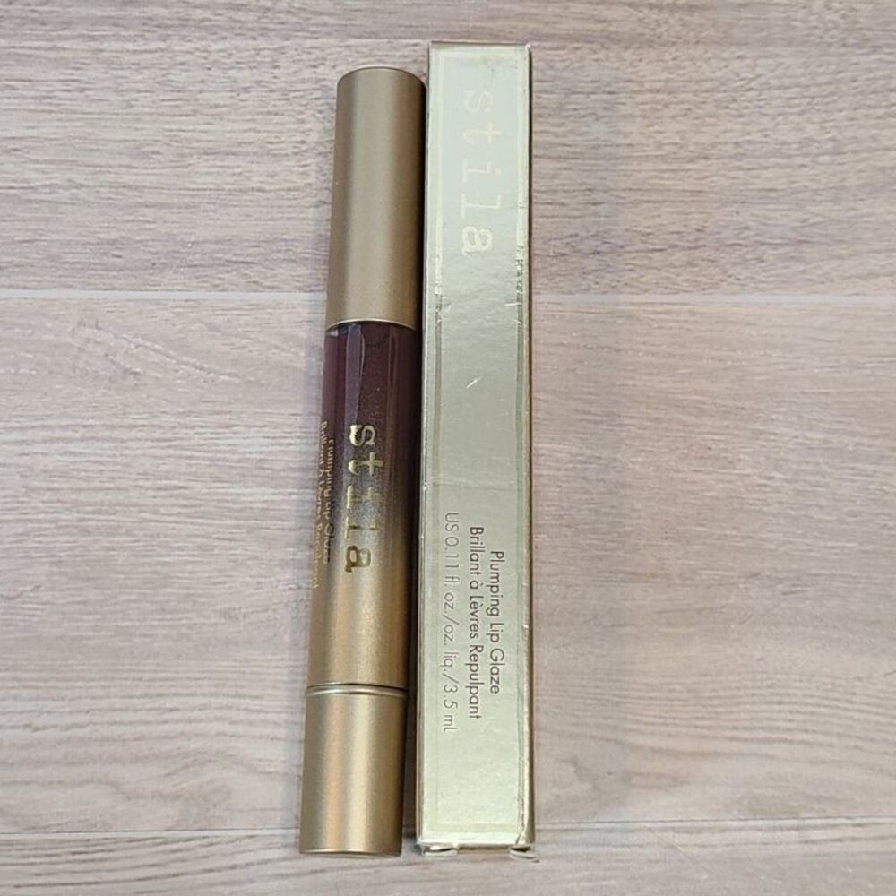 Stila Cosmetics Plumping Lip Glaze Hazelnut 423A Lip Gloss Liquid Shine .11 floz